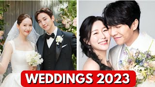 TOP 10 KOREAN CELEBRITY COUPLES WHO GOT MARRIED IN 2023 || HANDSOME KOREAN ACTORS, #kdrama