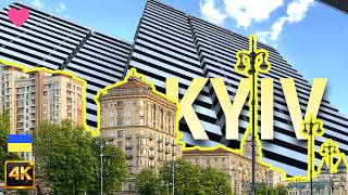 🔥 Kyiv Walking Tour: Modern District vs Old Khreshchatyk | Sunset City Contrast | 4K No Commentary screenshot 4