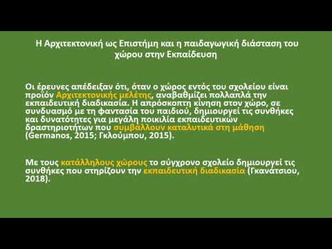 Βίντεο: Η αρχιτεκτονική ως παιδαγωγική