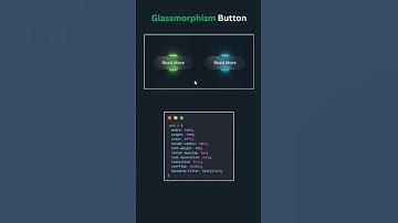 CSS Button Hover || Glass morphism Button. #shorts