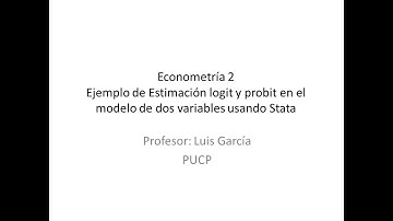 Ejemplo de estimación logit probit en un modelo de dos variables usando Stata