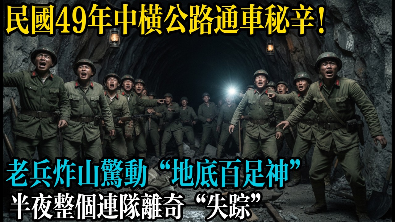 民國49年中橫公路通車秘辛！老兵炸山驚動“地底百足神”半夜整個連隊離奇“失蹤”#懸疑 #都市傳說