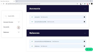 Quick Start - Open Banking Account API
