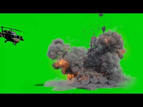 Helicopter attack 3d Animated Green screen background video | Best of GSEbackground.