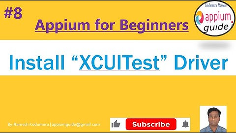 Appium Tutorial 8 | Installing the "XCUITest" Driver: A Step-by-Step Guide