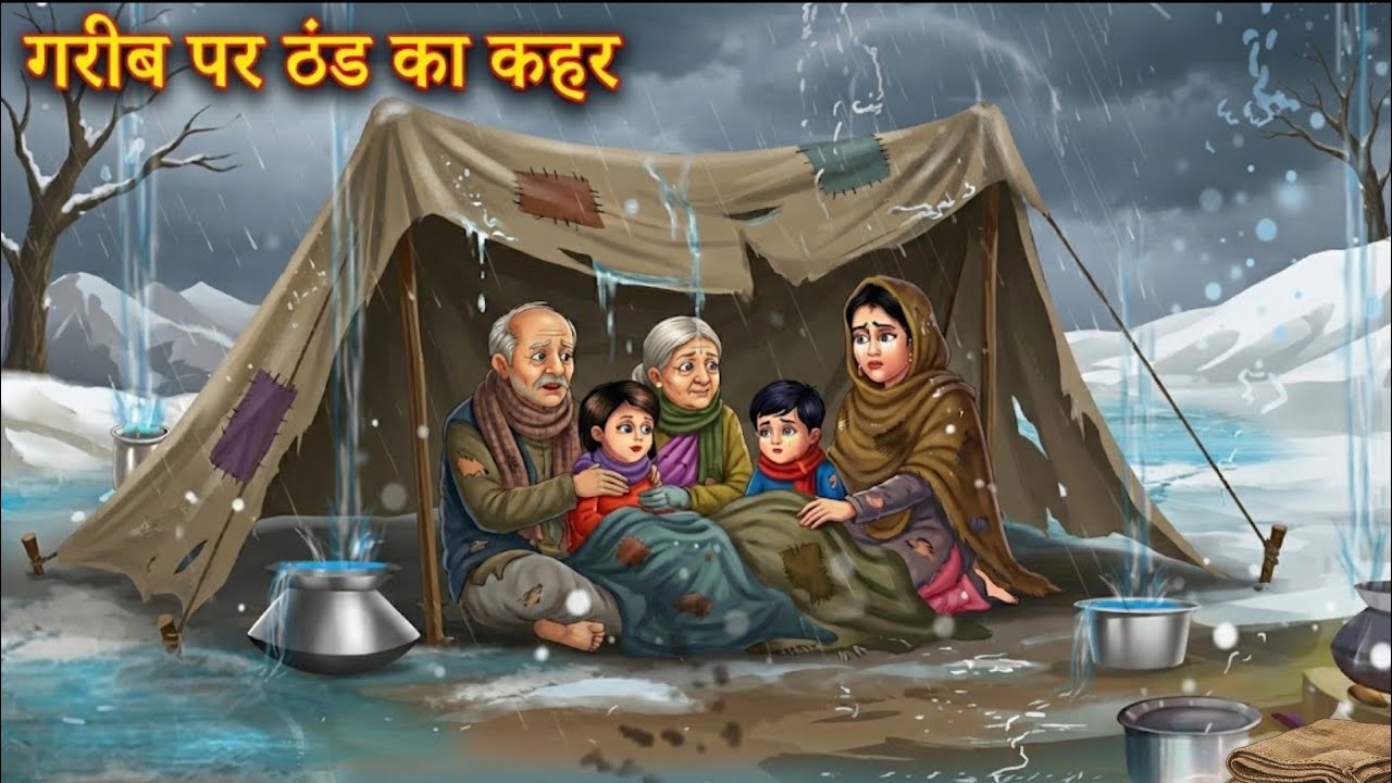 गरीब पर ठंड का कहर हिंदी कहानी | Thand Ka Kahar | Moral Stories | Thand Cartoon | Hindi kahaniyan 