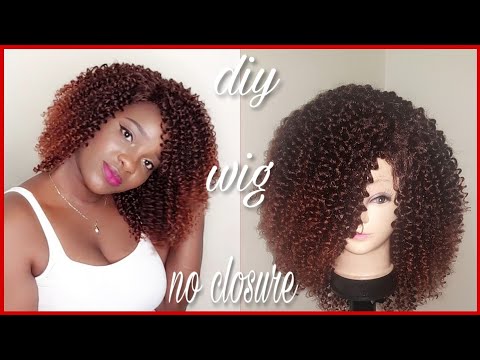 comment faire une perruque sans closure / tout fermé / raie sur le côté 🤗 Nys - YouTube
