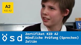 ÖSD Zertifikat KID A2 – Mündliche Prüfung (Sprechen)