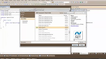 Convert Text to Speech using c# and Visual Studio 2010