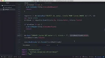 cursos/0016-golang-crud-simples: Usando o Exec para Fazer o UPDATE de um livro - Aula de Golang / API / MySQL