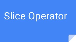 Slice Operator | Python Series Q 74 | Level 1 | Interview Q