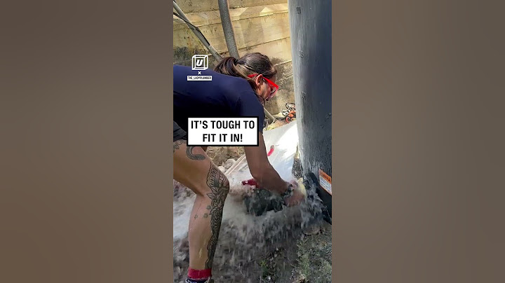 Replacing a valve on a full water tank  😳💧      🎥: TikTok / the_ladyplumber