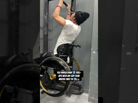 He did 100 Wheelchair ♿️ pull ups 👀 and he’s only 16 🙏 #paralyzed #calisthenics #pullups #backday