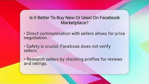 Is It Better To Buy New Or Used On Facebook Marketplace? - Everyday-Networking