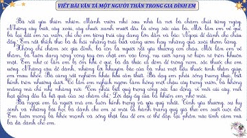 Tập làm văn lớp 5| Viết bài văn tả người thân trong gia đình em | 4 đoạn văn | Cô Thu | #3