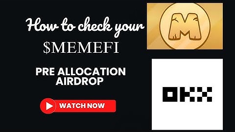 How to check your $MemeFI Pre - Allocation Airdrop