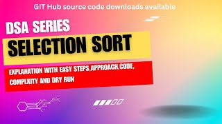Selection sort Algorithm | Data structures | Explanation with code