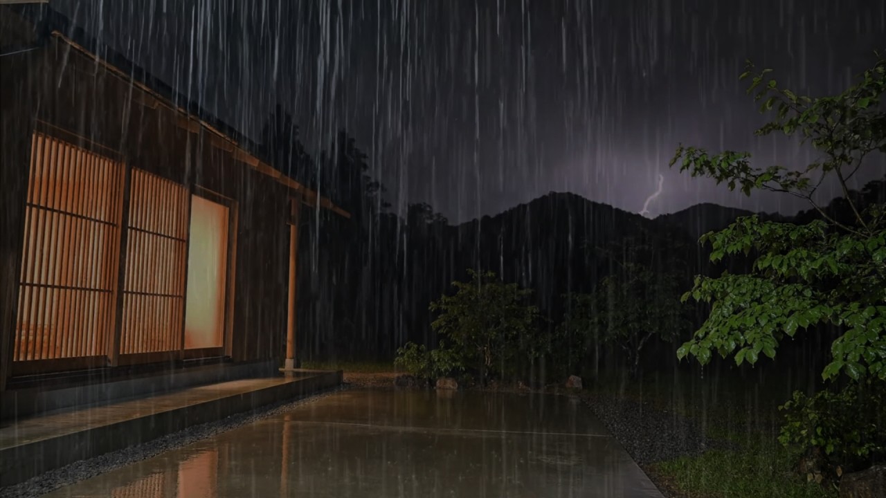 3 Minutes to Sleep Fast: Heavy Rain on a Tin Roof & Deep Rolling Thunder (1 Hour) HD