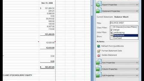 Intuit Statement Writer: Statement Properties