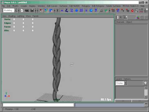 Maya Modeling: Braid Modeling - YouTube