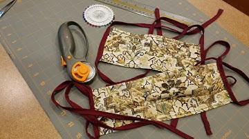 COVID-19 Easy DIY Single layer face Mask with fabric ties and washable by a High School Student