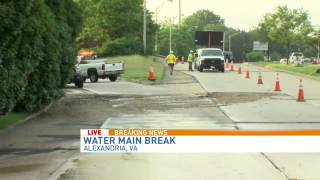 Water main break closes lanes on King St. in Alexandria