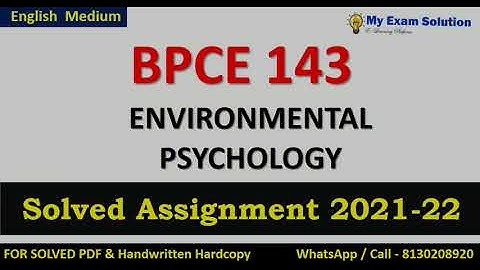 BPCE 143  SOLVED ASSIGNMENT 2022-23 | English Medium  | IGNOU Solved Assignment 2022-23