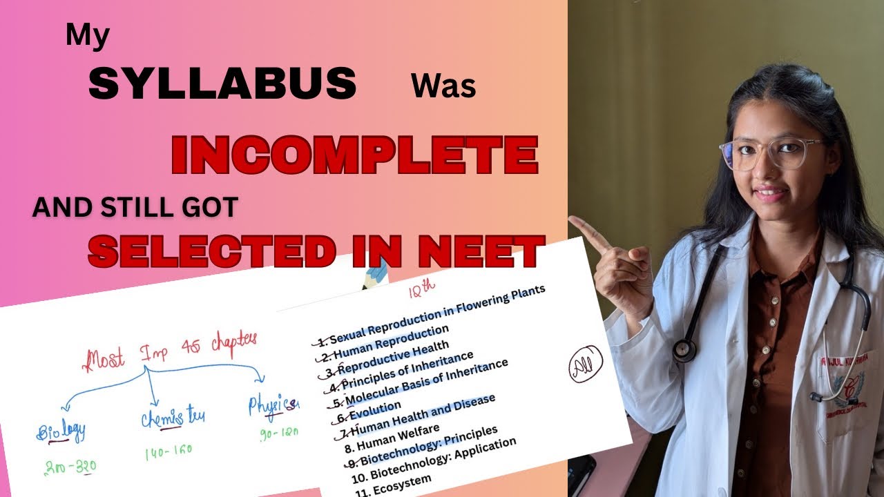 If your syllabus is INCOMPLETE , you can still crack neet . - YouTube