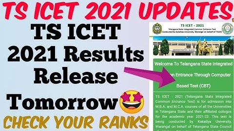 TS ICET 2021 Results Release Tomorrow🤩//Time.?//TS ICET 2021 Results//TS ICET 2021 Rank Card