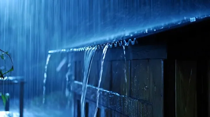 Goodbye Stress to Sleep Instantly with Heavy Rain & Thunder on Old Metal Roof in Rainforest at Night