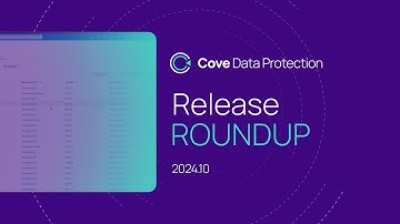 Cove Data Protection Release Update 2024.10