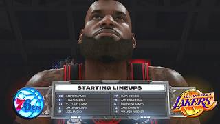 NBA 2K26 - Philadelphia 76ers (LeBron James) Vs Los Angeles Lakers PS5 Simulation (NBA 2K27 Rosters)