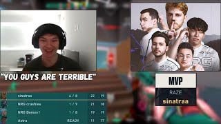 Sinatraa Carries NRG Roster In Ranked (Demon1 Crashies & Marved)