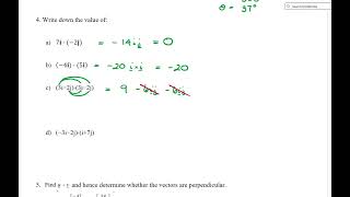 Yr 12 Ext 1 Vectors 3 - The dot product