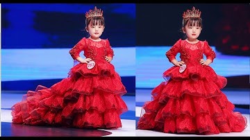 Princess / Birthday / Party / Wedding Long Gown Dresses for Girls  ( kids fashion show )