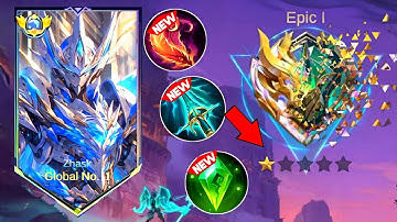 WHEN GLOBAL NERF ZHASK ABUSE NEW THIS AND EMBLEM IN RANKED GAME!!💀(must try)