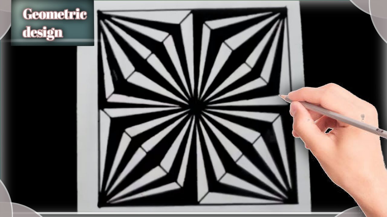 Geometric square drawing | how to draw| Geometric drawing - YouTube