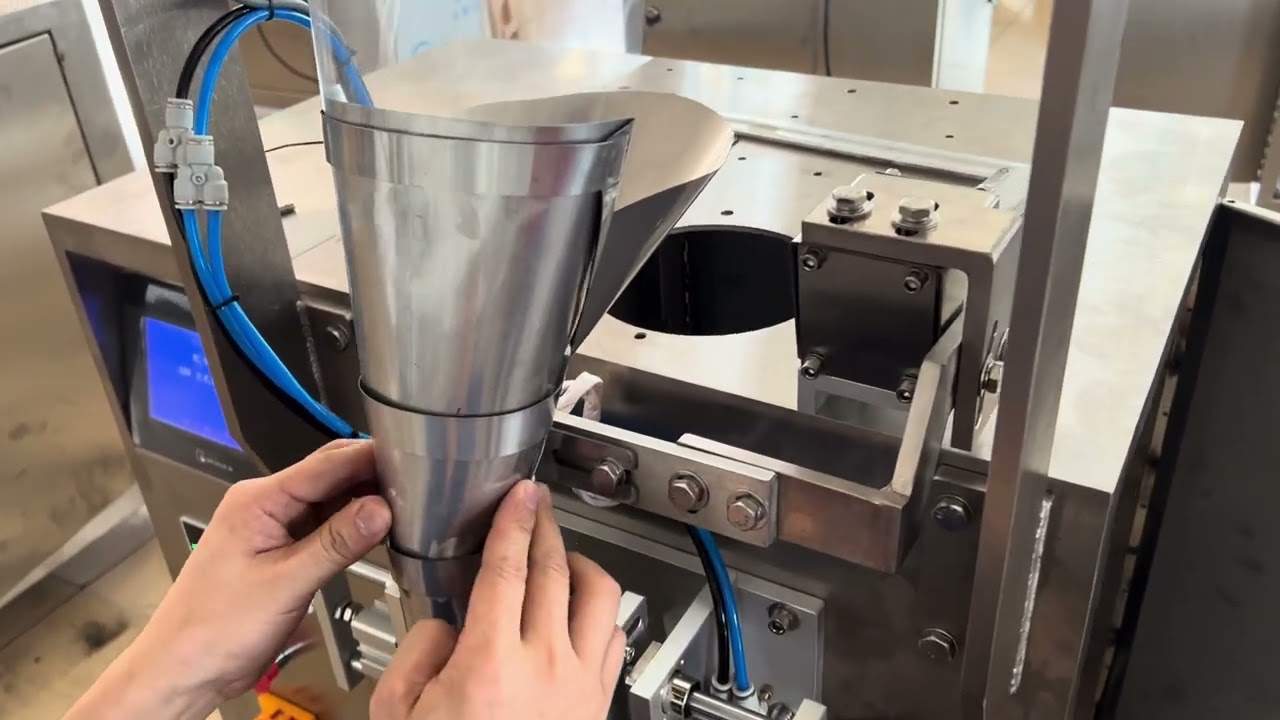 How to change the bag former of small vertical packing machine. Model 320.plastic bag.