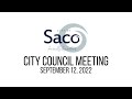 Saco city council meeting september 12 2022
