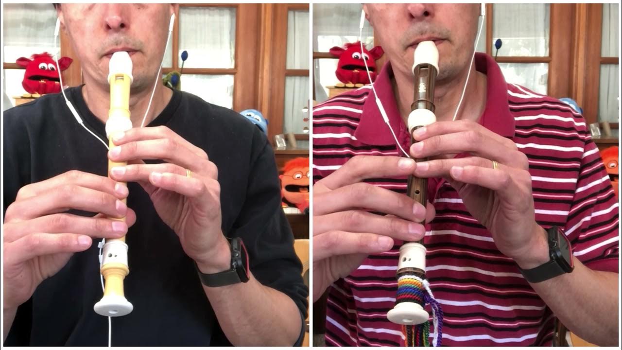 Frere Jacques Recorder 2 part round YouTube