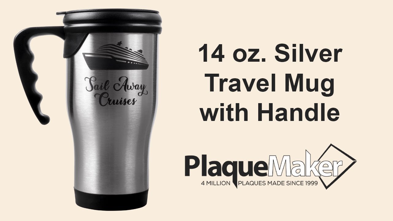 Personalized 16 oz. Laserable Stainless Steel Travel Mug - PlaqueMaker.com