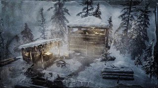Crazy blizzard with icy winds  - 45 at the mountain outpost | Snowstorm & Blizzard ASMR