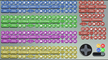 Animated Button Set - 231 multi-coloured buttons - Main Intro | Unity plugin