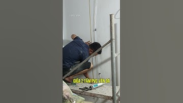 Thi công thanh nẹp nhôm nối tấm PVC vân đá | Hướng dẫn nối tấm nhựa giả đá PVC |  Haroma