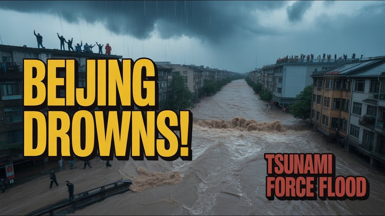 Beijing Underwater: Tsunami-Like Floods Destroy Roads and Homes | Real Disaster Footage