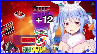 Pekora open a Card Shop in UNO feat. Marine, Botan, and Polka 【Hololive / English Sub】