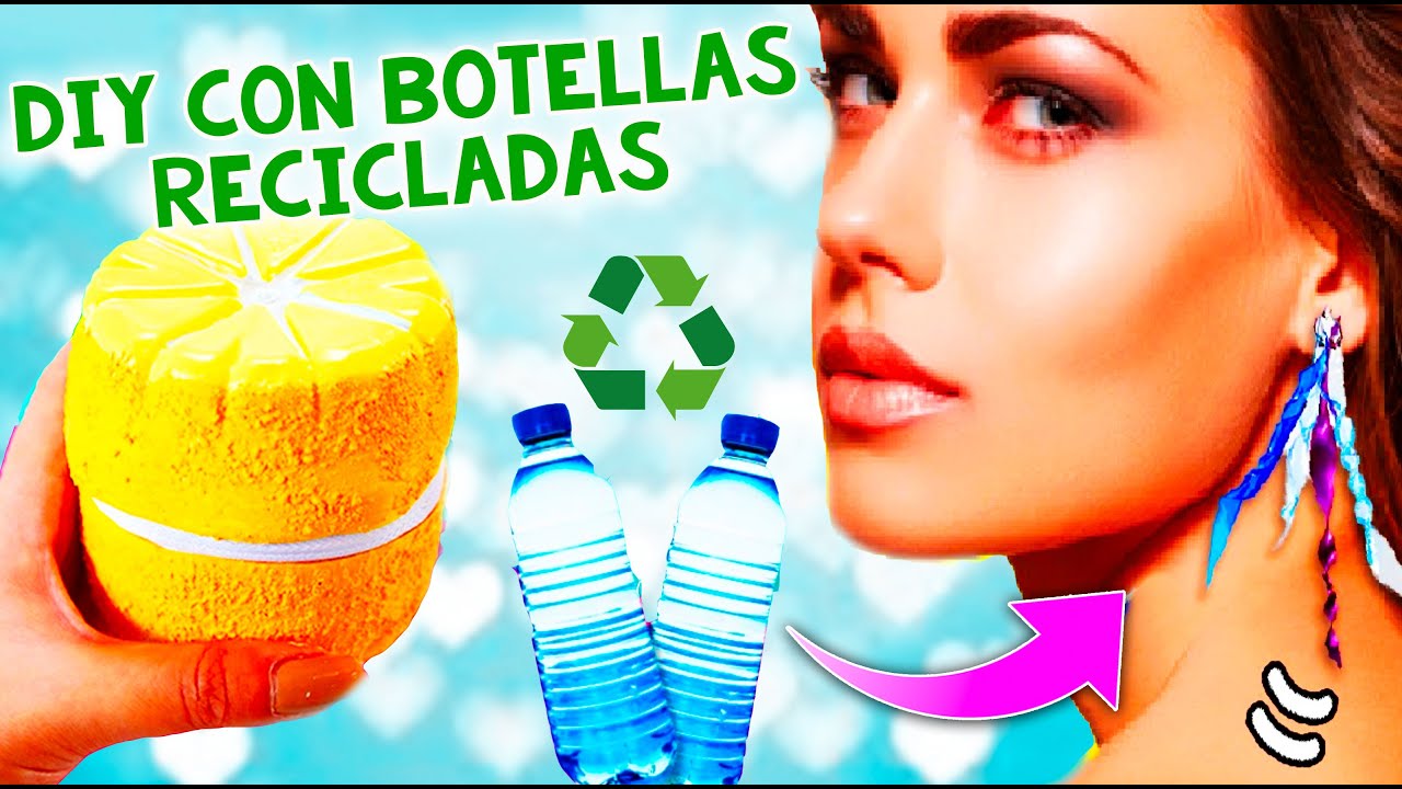 IDEAS para RECICLAR una BOTELLA de PLASTICO ¡¡Haz PENDIENTES y ANILLOS ...