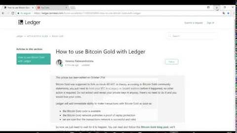 BITCOIN GOLD LEDGER NANO S  1ST REPORT 12 11 2017