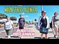 PUERTO DEL CARMEN (MAIN STRIP/AVENIDA DE LAS PLAYAS), LANZAROTE, SPAIN. MIDDAY WANDER at 30°C