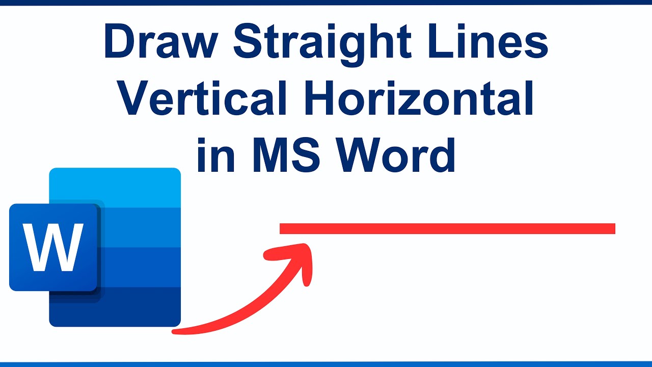 Draw Straight Lines Vertical Horizontal in MS Word - YouTube